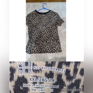 Cheetah crop shirt